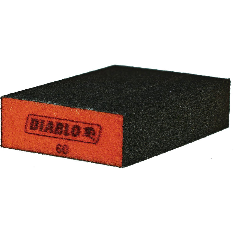 Diablo 2-1/2 In. x 4 In. x 1 In. 60 Grit (Medium) Flat Edge Sanding Sponge (3-Pack)