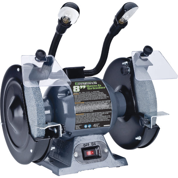 Genesis 8 In. 3/4 HP Bench Grinder with Lights