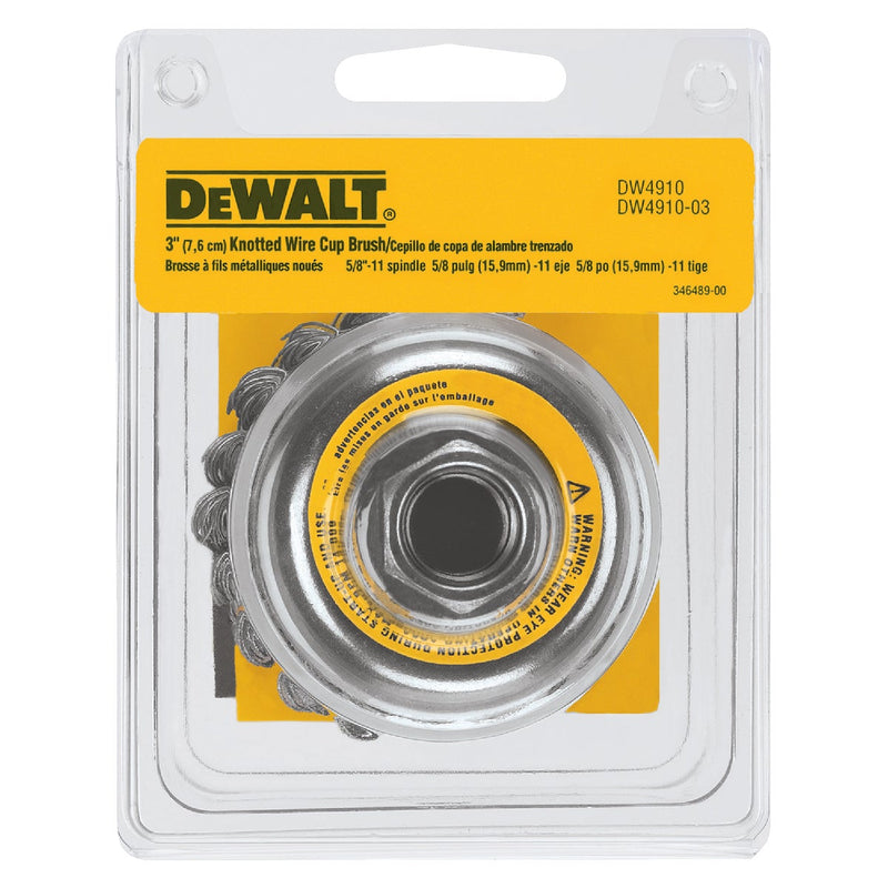 DEWALT 3 In. Knotted 0.020 In. Angle Grinder Wire Brush