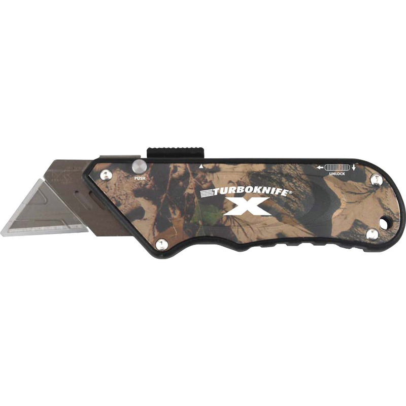 Olympia Tools Turboknife X Retractable Straight Utility Knife, Camo