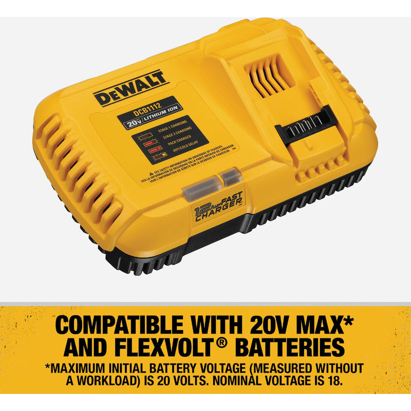 DEWALT 20V/60V MAX Lithium-Ion 12-Amp Fan Cooled Fast Battery Charger