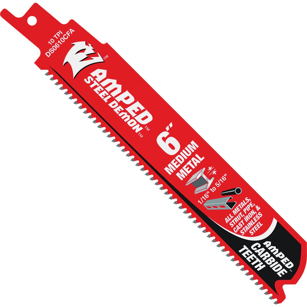 Diablo Steel Demon 6 In. Medium (1/16 in. - 5/16 in.) Metal Reciprocating Saw Blade