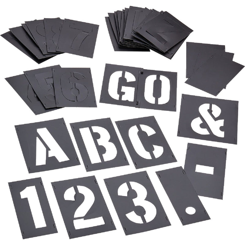 CH Hanson 3 In. Plastic Stencil Set (46 Piece)