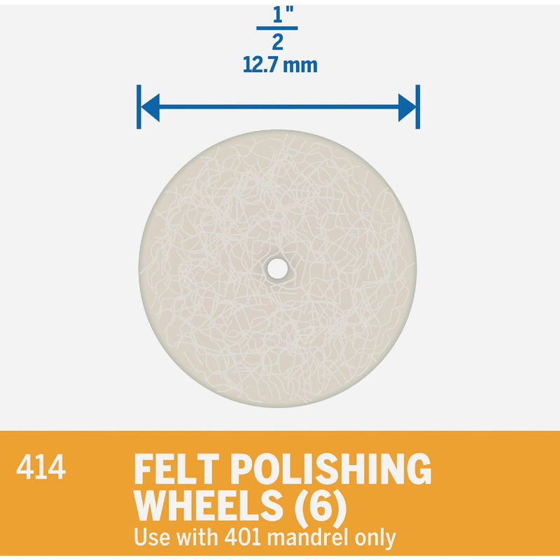 Emery 1/2 In. Felt Polishing Wheel