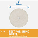 Emery 1 In. Felt Polishing Wheel (2-Pack)