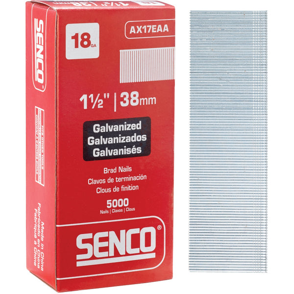 Senco 18-Gauge Galvanized Medium Head Brad Nail, 1-1/2 In. (5000 Ct.)