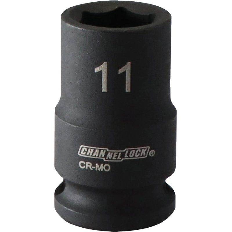 Channellock 3/8 In. Drive 11 mm 6-Point Shallow Metric Impact Socket