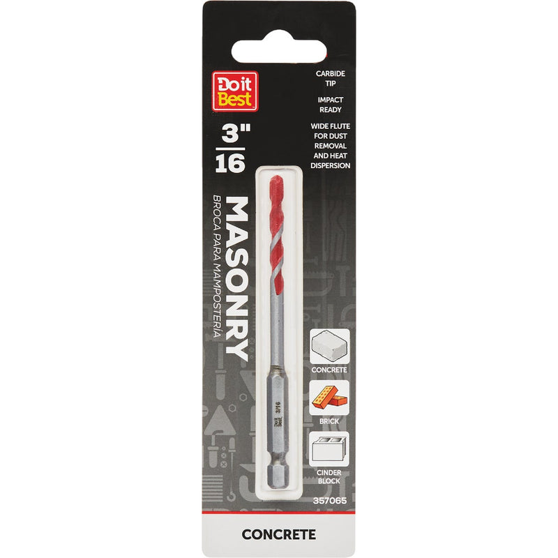 Do it Best 3/16 In. x 4 In. Rotary Masonry Drill Bit