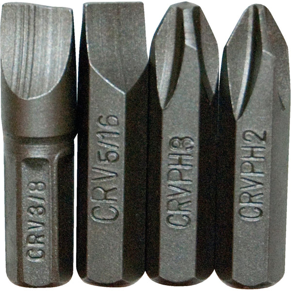 Great Neck Insert Impact Screwdriver Bit Set (4-Piece)