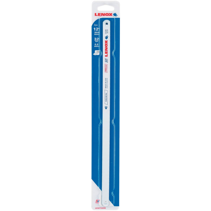 Lenox T2 12 In. x 32 TPI Bi-Metal Hacksaw Blade, Thin Metal (2-Pack)