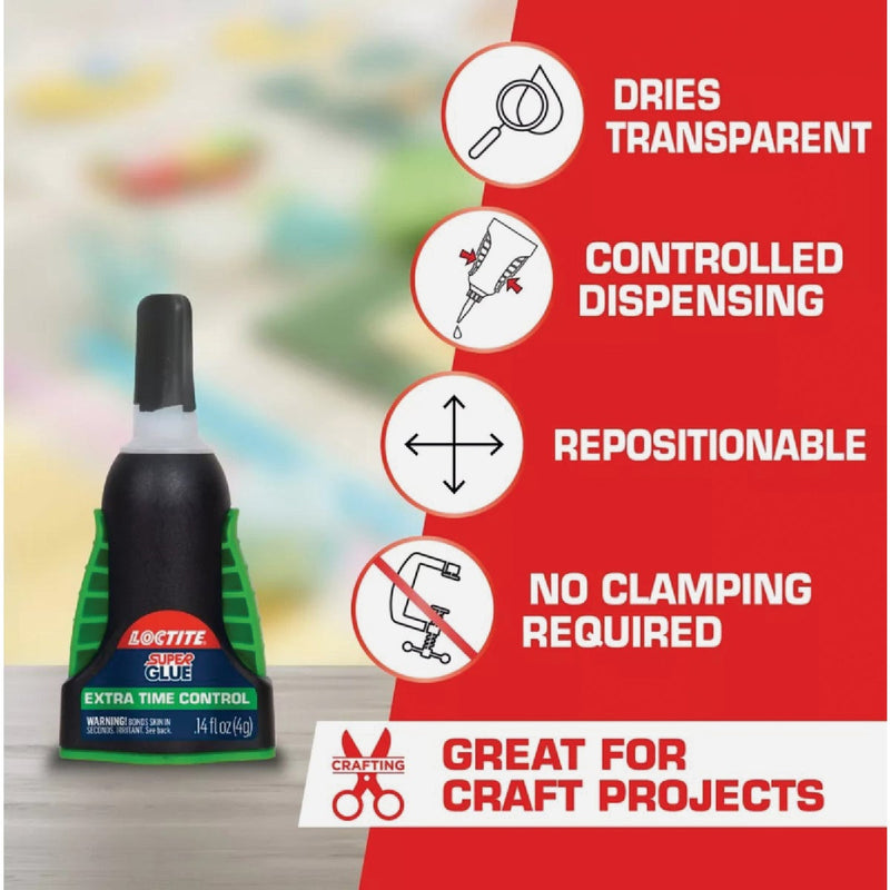 LOCTITE 0.14 Oz. Liquid Extra Time Control Super Glue