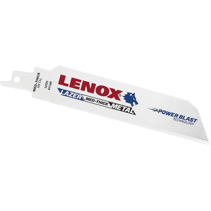 Lenox Lazer 6 In. 14 TPI Metal Reciprocating Saw Blade (5-Pack)