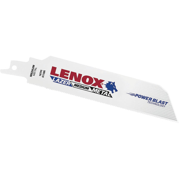 Lenox Lazer 6 In. 18 TPI Metal Reciprocating Saw Blade (5-Pack)