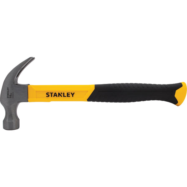 Stanley 16 Oz. Smooth-Face Curved Claw Hammer with Fiberglass Handle