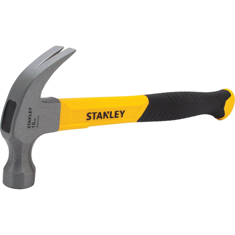 Stanley 16 Oz. Smooth-Face Curved Claw Hammer with Fiberglass Handle