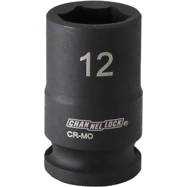 Channellock 3/8 In. Drive 12 mm 6-Point Shallow Metric Impact Socket