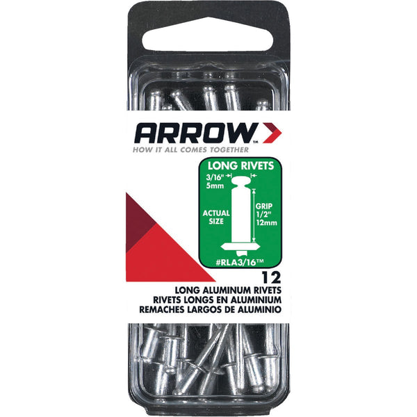 Arrow 3/16 In. x 1/2 In. Aluminum Rivet (12-Count)