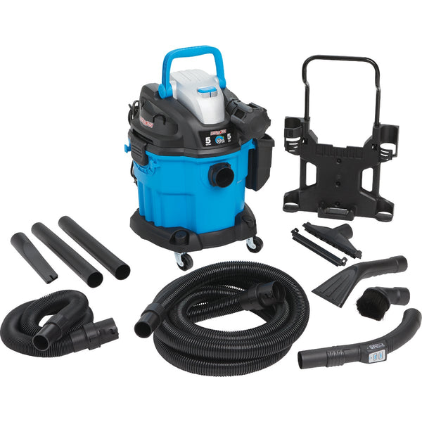 Channellock 5 Gal. 5.0-Peak HP Wall Mount Wet/Dry Vacuum