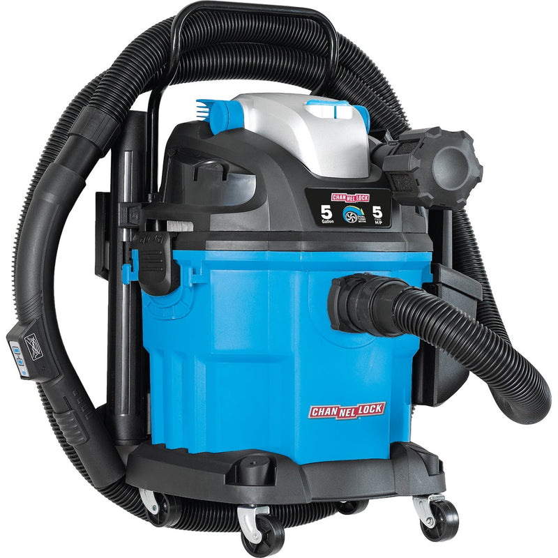 Channellock 5 Gal. 5.0-Peak HP Wall Mount Wet/Dry Vacuum