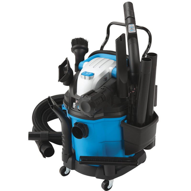 Channellock 5 Gal. 5.0-Peak HP Wall Mount Wet/Dry Vacuum