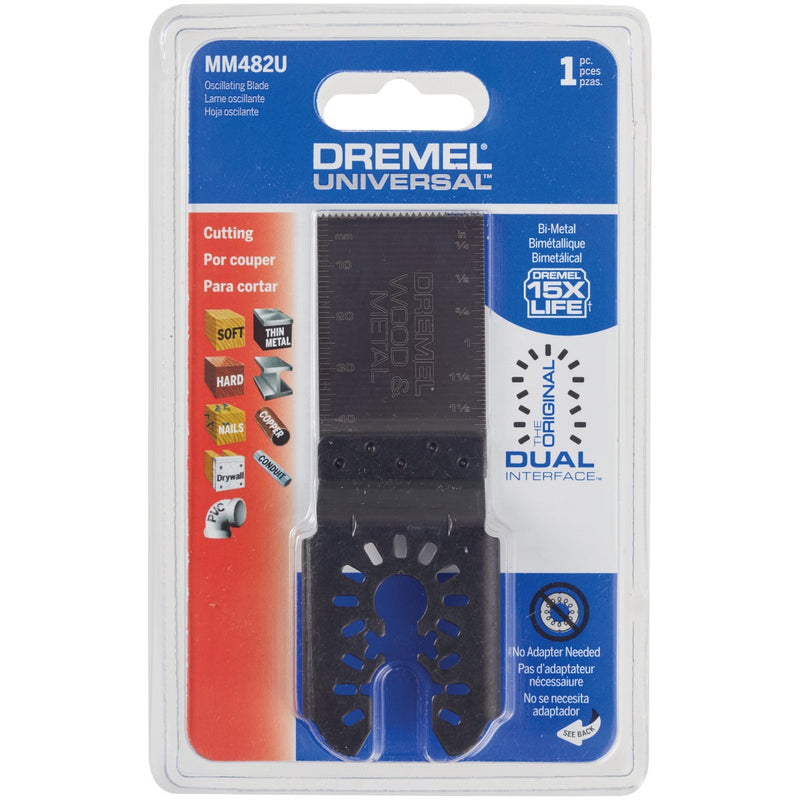 Dremel Universal 1-1/4 In. Bi-Metal Wood/Metal Flush Cut Oscillating Blade
