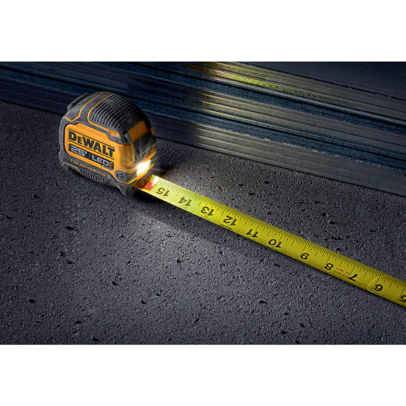 DEWALT TOUGHSERIES 25 Ft. Tape Measure with LED Light