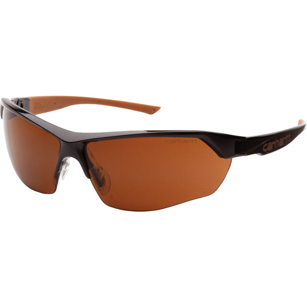 Carhartt Braswell Black Frame Safety Glasses with Bronze Anti-Fog Lenses