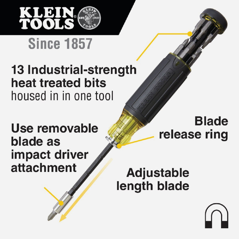 Klein 14-in-1 Adjustable Length Multi-Bit Screwdriver