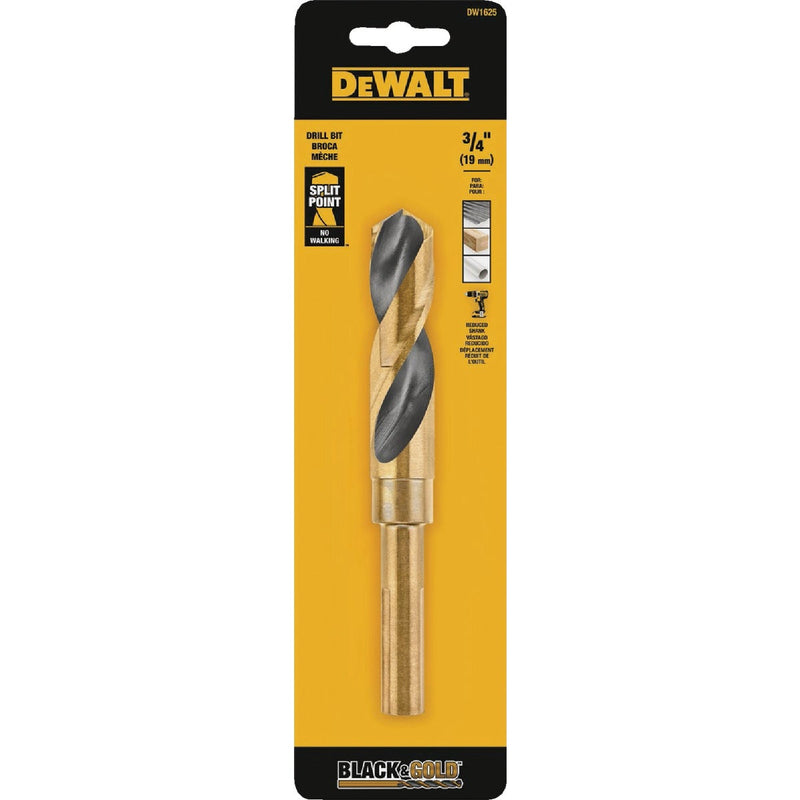 DeWalt 3/4 In. Black & Gold High Speed Steel Drill Bit