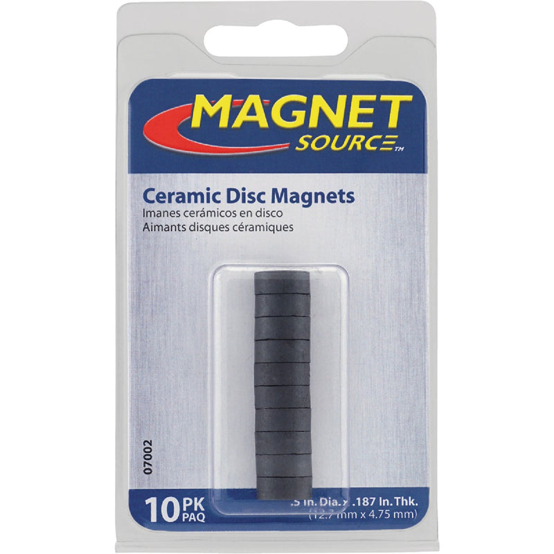 Master Magnetics 1/2 in. Multi-Pole Ceramic Magnetic Disc (10-Pack)