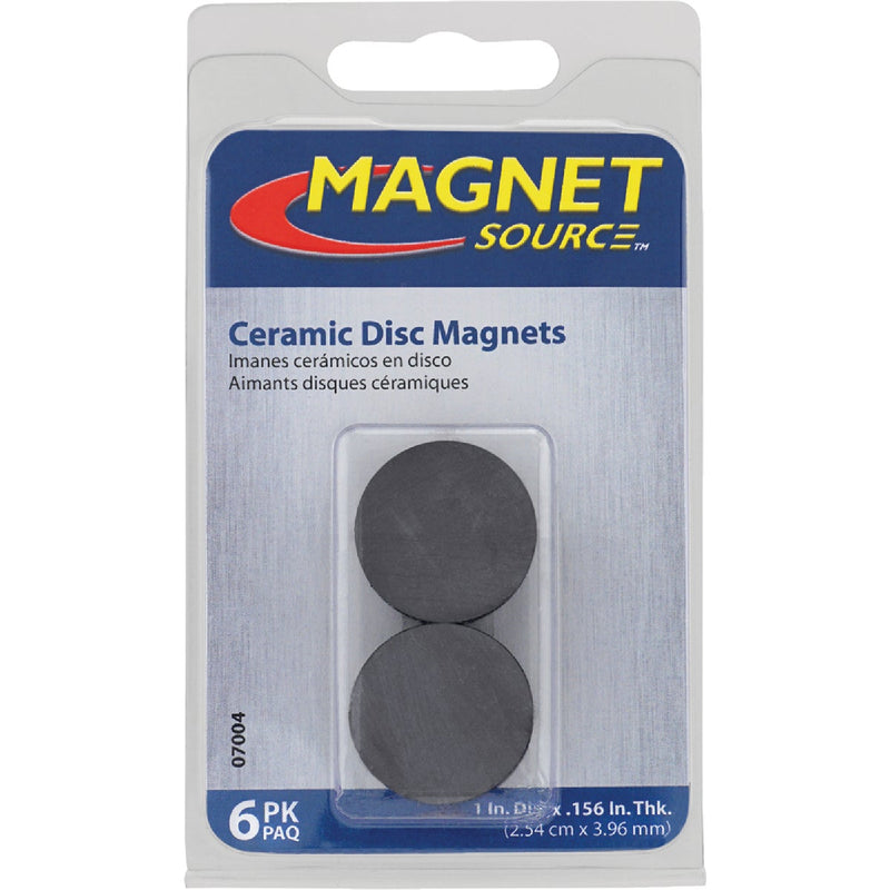 Master Magnetics Ceramic 1 in. Magnetic Discs (6-Pack)