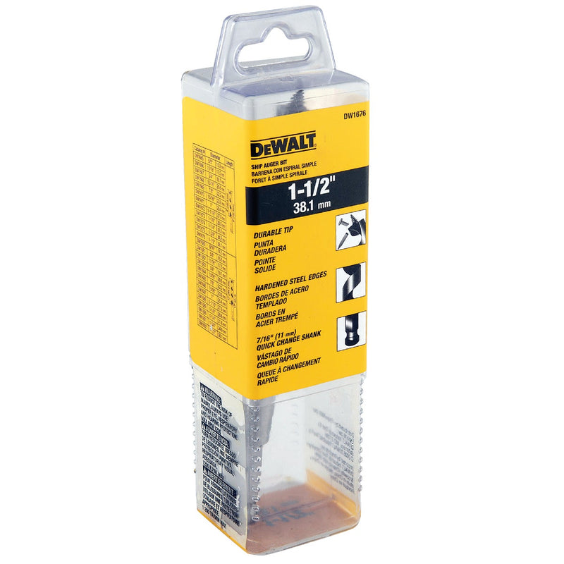 DeWalt Power Ship 1-1/2 In. x 6 In. Quick Change Auger Bit