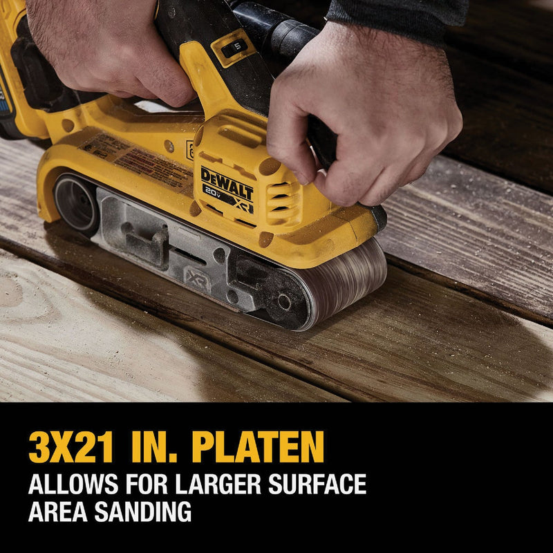 DEWALT 20V MAX XR Brushless 3 In. x 21 In. Cordless Belt Sander (Tool Only)