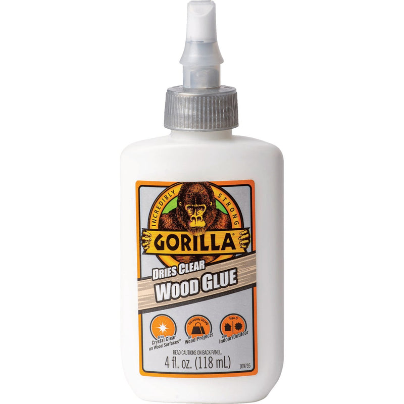 Gorilla 4 Oz. Dries Clear Wood Glue