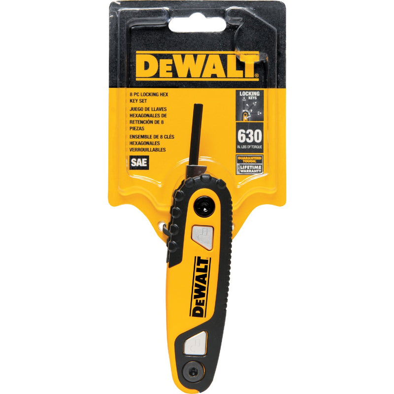 DEWALT SAE Folding and Locking Hex Key Set, 8-Piece