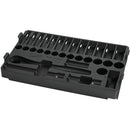 Milwaukee 32-Piece 3/8 In. Drive Metric PACKOUT Tray Ratchet & Socket Holder