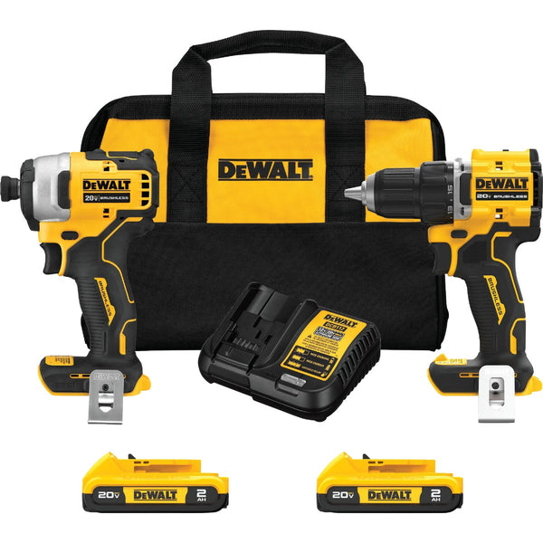 DEWALT ATOMIC 20V MAX 2-Tool Brushless Cordless Compact Drill/Driver & Impact Driver Combo Kit with (2) 2.0 Ah Batteries & Charger