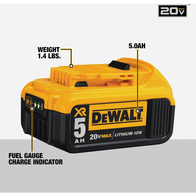 DEWALT 20V MAX XR 4-Tool Brushless Cordless Hammer Drill, Impact Driver, Reciprocating Saw & Work Light Combo Kit with (2) 5.0 Ah Batteries & Charger