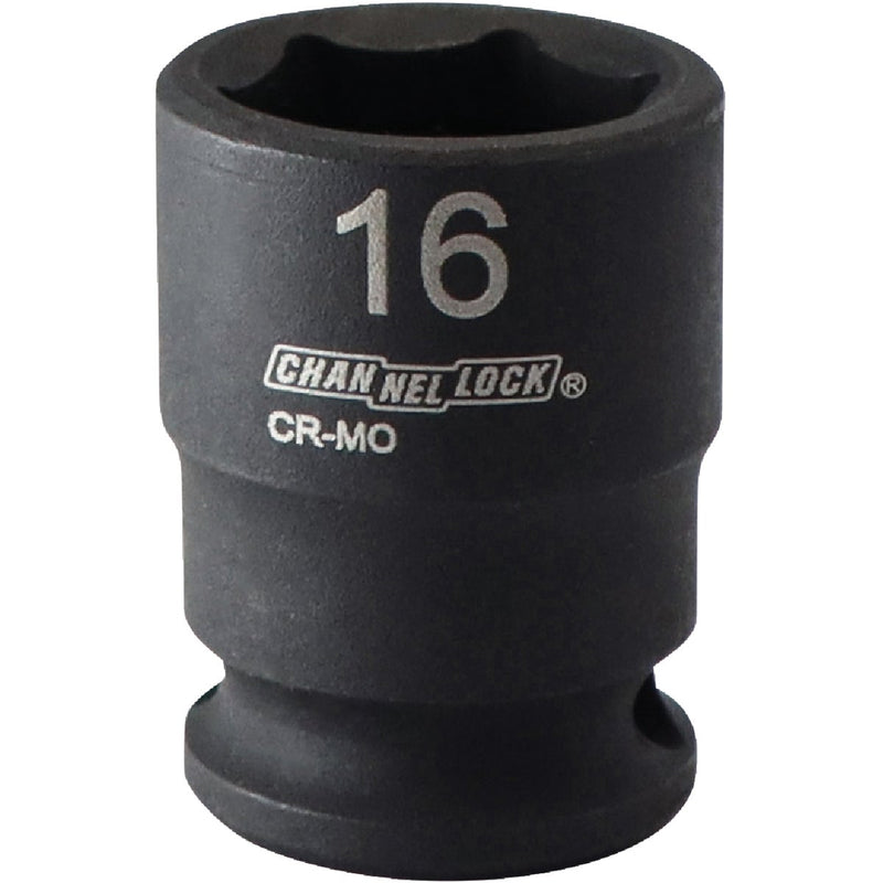 Channellock 3/8 In. Drive 16 mm 6-Point Shallow Metric Impact Socket