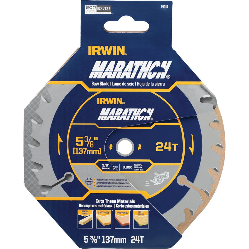 Irwin Marathon 5-3/8 In. 24-Tooth Framing/Ripping Circular Saw Blade