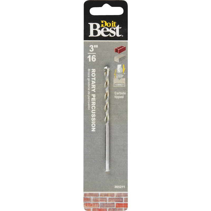 Do it Best 3/16 In. x 4 In. Rotary Percussion Masonry Drill Bit