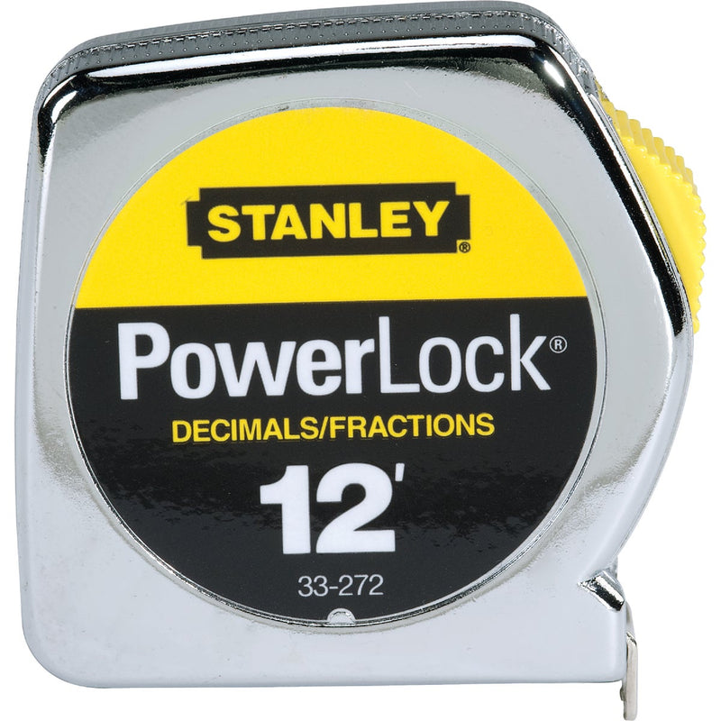 Stanley PowerLock 12 Ft. Fractional/Decimal Engineer's Tape Measure