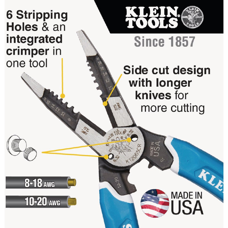 Klein-Kurve 8 In. Heavy-Duty Wire Stripper/Crimper Multi Tool