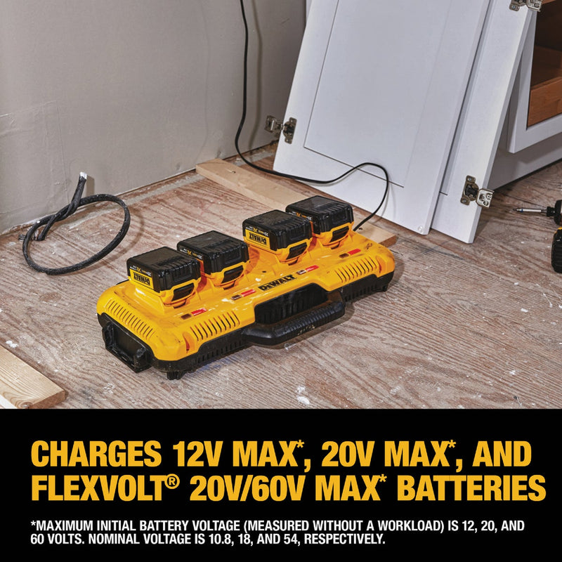 DEWALT 12V/20V/60V MAX Lithium-Ion 8-Amp 4-Port Fast Battery Charger