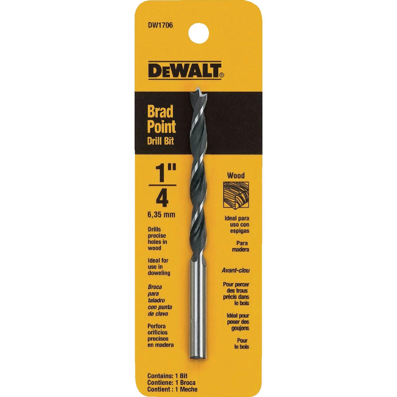 DEWALT 1/4 In. Brad Point Drill Bit