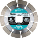 Makita X-LOCK 5 In. Segmented Rim Dry/Wet Cut Diamond Blade