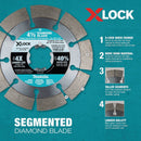 Makita X-LOCK 5 In. Segmented Rim Dry/Wet Cut Diamond Blade