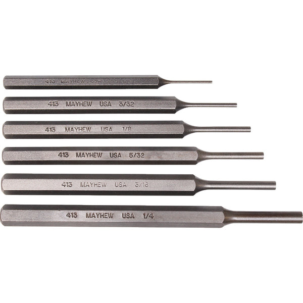 Mayhew Tools Pin Punch Set (6-Piece)