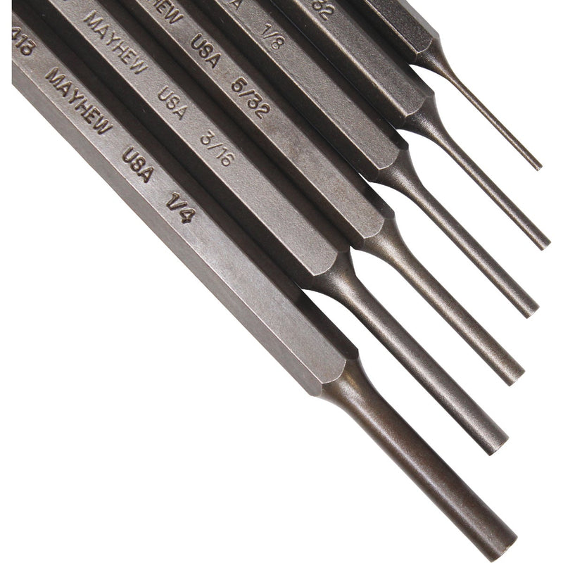 Mayhew Tools Pin Punch Set (6-Piece)