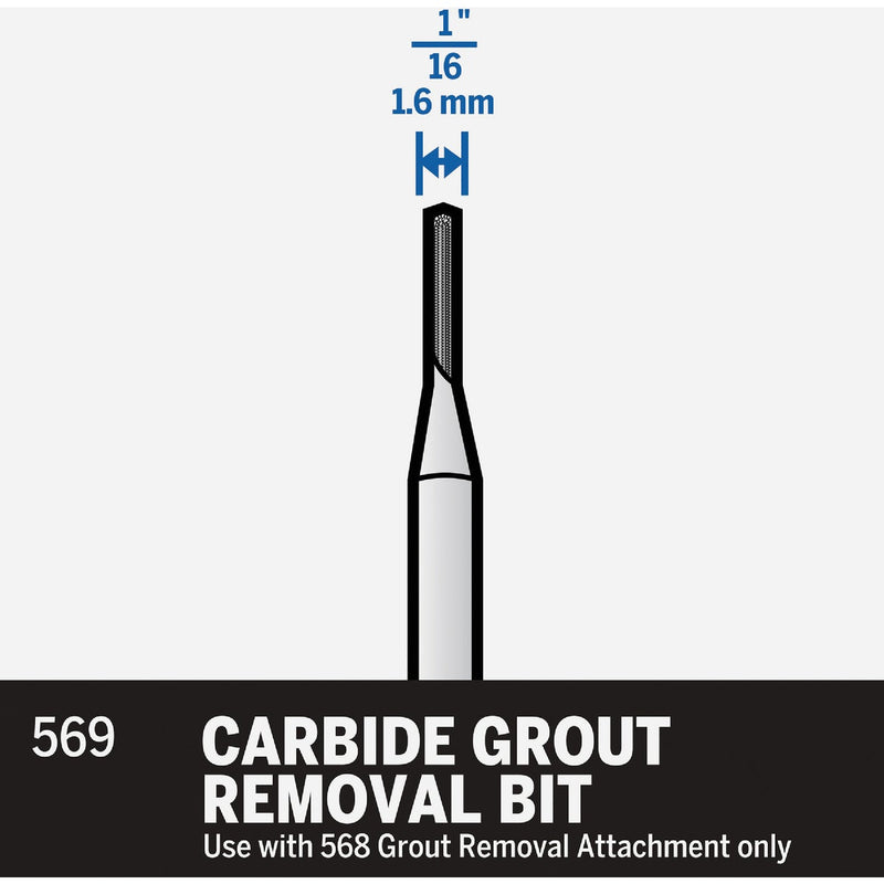 Dremel 1/16 In. Carbide Grout Removal Bit